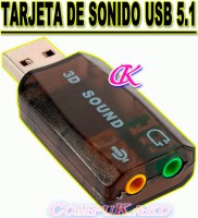 Tarjeta De Sonido Externa Usb 2.0 P/audifono Y Microfono 5.1